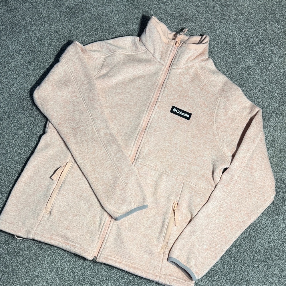 Columbia Light Pink Teddy Jacket with Zip Pockets